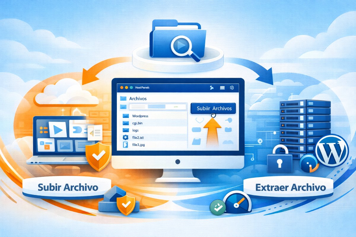 Guía del administrador de archivos Hostpanel para subir archivos